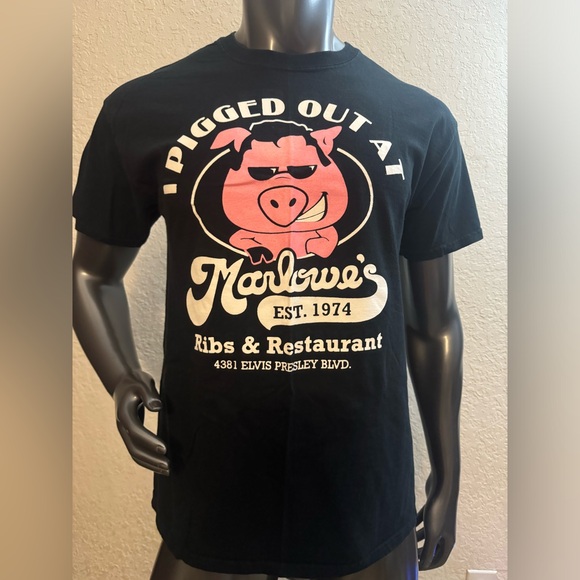 I Pigged Out At Marlowes Ribs & Restaurant No Butts About it Cotton Large unisex - Picture 14 of 14